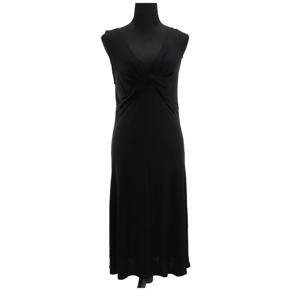 Donna Karan New York Womens Twist-Front Sheath Viscose Rayon Dress Black Size M